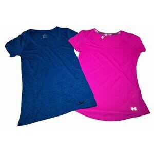 XS Nike Dri-Fit Blue Under Armour Run Pink Womens Athletic T-Shirts Breathable F